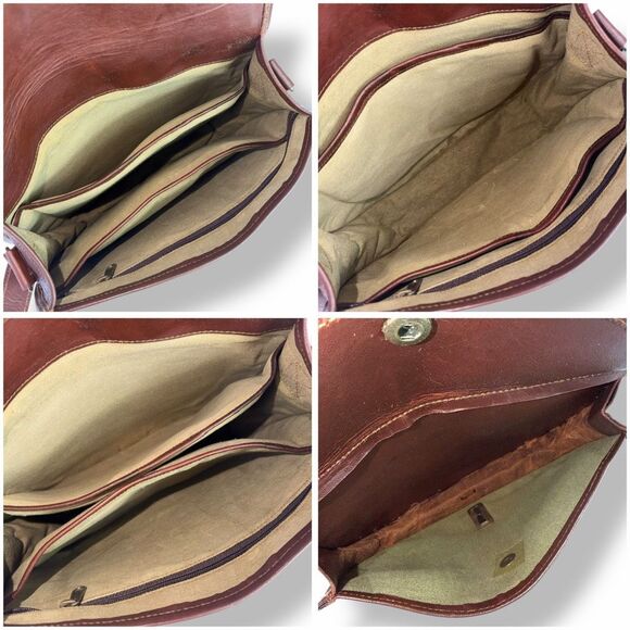 Vintage Distressed Handmade Rugged Rustic Saddle Bag Crossbody Buffalo Leather - Picture 12 of 13